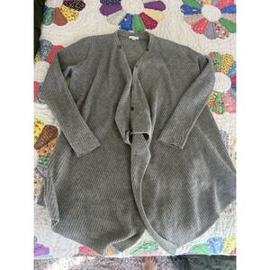 Garnet Hill Wool blend waterfall sweater cardigan oversized small